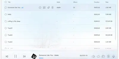 manage recorded audio clips