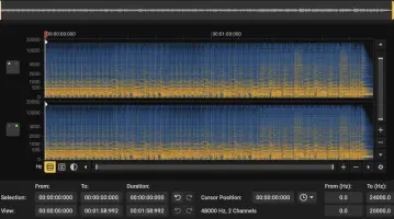 User interface spectrogram view