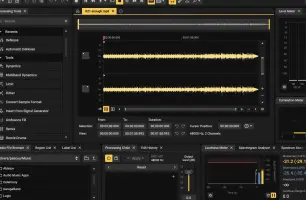 Audio imported into an Acoustica session