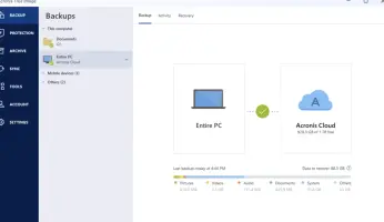 Backup, cloning, cyber protection and privacy tools for home users