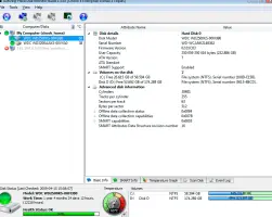 Active Hard Disk Monitor: Hard disk details, SMART attributes, and drive health status