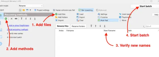 Get started using Advanced Renamer