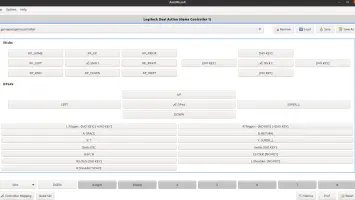 AntiMicroX main interface showing gamepad button mapping in light theme