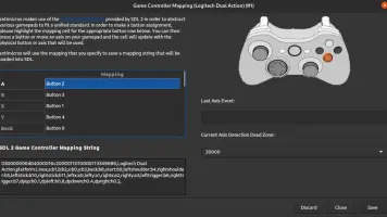 AntiMicroX controller mapping configuration screen