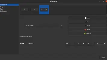 AntiMicroX advanced settings and configuration panel