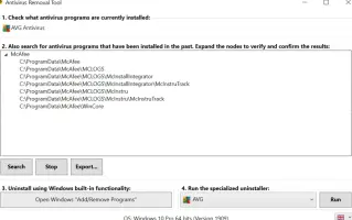 Antivirus Removal Tool screenshot 1