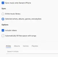 The Apple Devices window showing the syncing option for music.