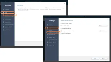 Auslogics Duplicate File Finder: General and duplicate-file display settings