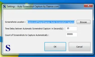 Configurable Parameters of Automatic Screenshot Capture Software