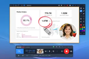 Screen recording with real-time drawing