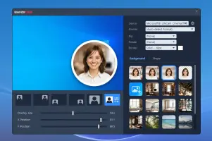 Webcam overlay settings