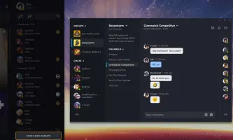 Battle.net: Battle.net group chat with conversation and contact lists