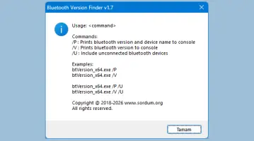 Bluetooth version finder Cmd Support