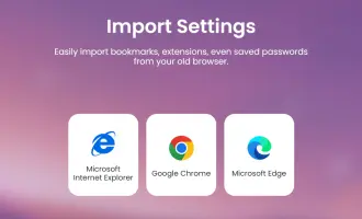 Brave Browser: Brave import settings offers browsers for importing data