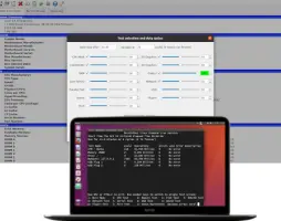 BurnInTest: Test selection dialog over the system information panel