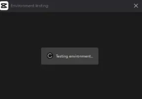 CapCut setup environment screen