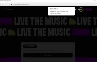 log in to Deezer account