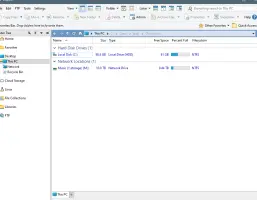 Directory Opus: Directory Opus showing drive and network location listings