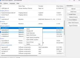 Screenshot of DriverStoreExplorer