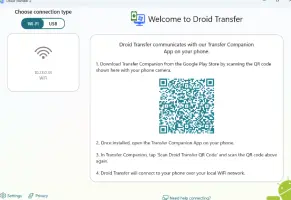 droid transfer connect screen