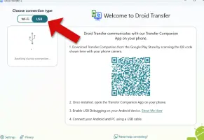 Droid Transfer Select USB