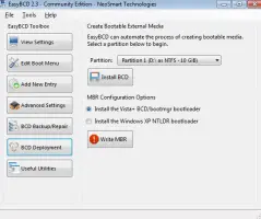 EasyBCD screenshot 1