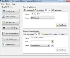 EasyBCD adding new ISO entry screen
