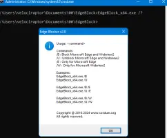 Edge blocker cmd parameters