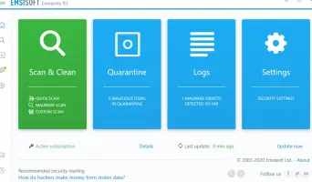 Emsisoft Emergency Kit screenshot 2