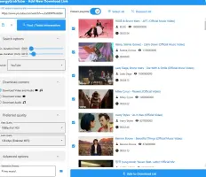 Screenshot of EnergyGrabTube - Audio format selection