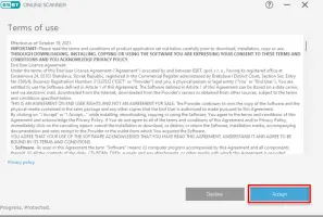 ESET Online Scanner screenshot 2