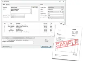 Express Accounts Accounting Software invoicing screenshot