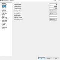 Express Accounts Accounting Software options screenshot