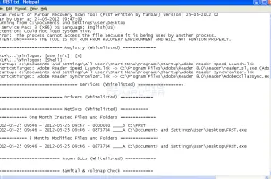 Farbar Recovery Scan Tool screenshot 1
