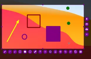 Flameshot: Screenshot selection with annotation tools and colorful shapes