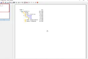 Folder Size: Print preview of a folder size report in a directory tree