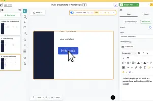 The Folge editor with focused view zooming into a screenshot