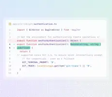 Lines of code with the diff highlighted