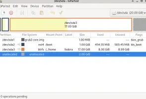 GParted Live screenshot 1