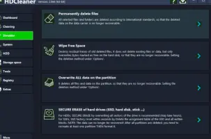 HDCleaner screenshot 2