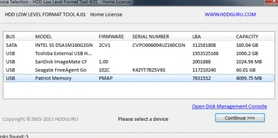 HDD Low Level Format Tool screenshot 2