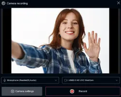 HyperCam: Camera recording window with webcam preview and recording controls