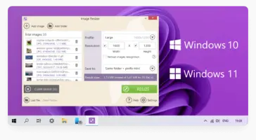 IceCream Image Resizer: Image Resizer window open on a Windows desktop