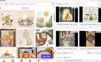 Imaget automatically load images to download images