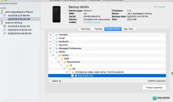 iPhone Backup Extractor in Expert mode