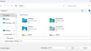 Quickly access folders when saving or opening files with Listary.