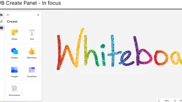 Overview of the Whiteboard Create panel