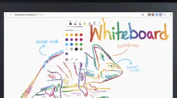 You can use a variety of inking tools to draw on a whiteboard.