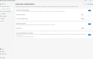 O and O Defrag: Automatic optimization settings and schedules