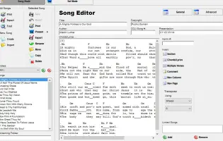 OpenSong screenshot 1